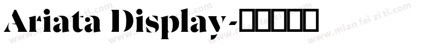 Ariata Display字体转换